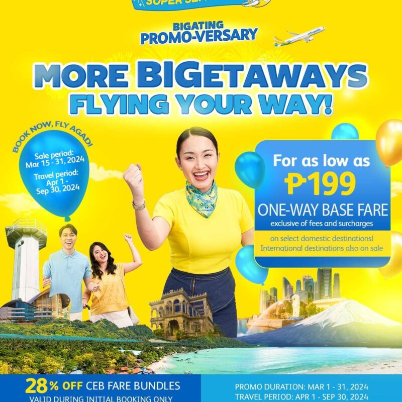 Cebu Pacific Continues 28th Anniversary Celebration with Seat Sales