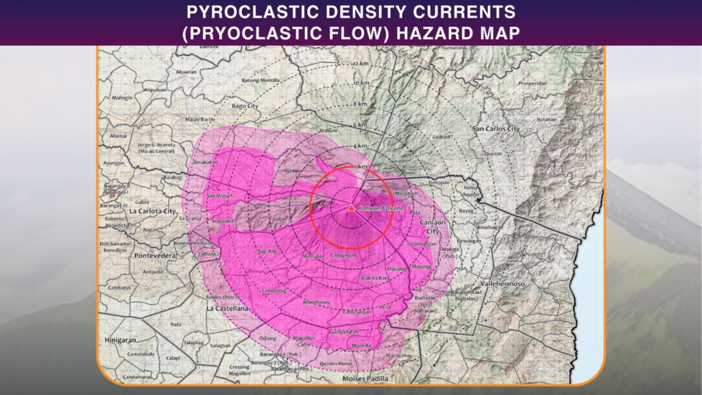 34 brgys in 6 localities prone to pyroclastic flow from Kanlaon