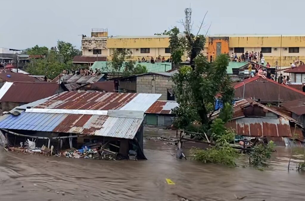 Verbena dumps week’s rain in hours, forcing rooftop escapes in Bacolod