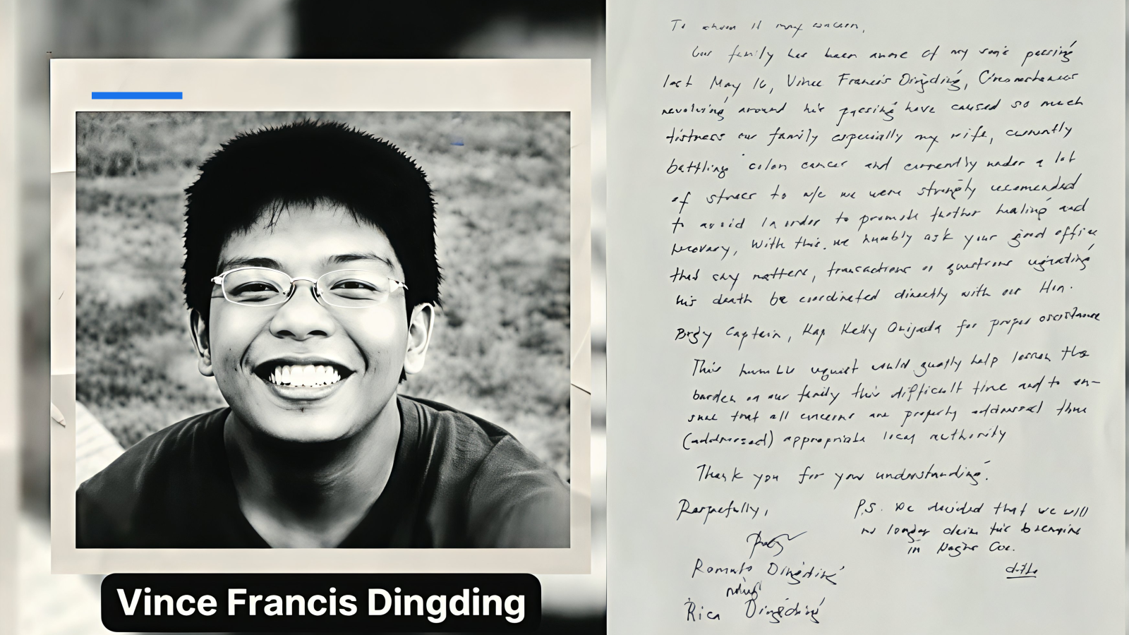 Parents forgo claim to remains of slain UP grad linked to NPA
